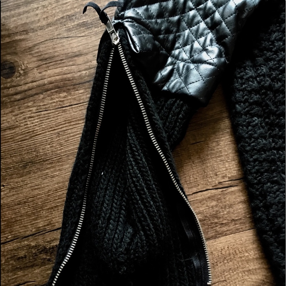 Pull&Bear Solid Black Sweater Jacket - image 4